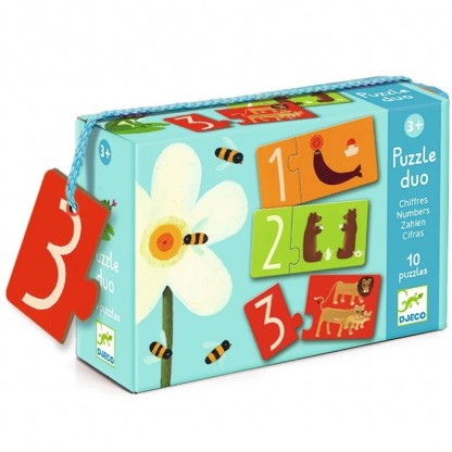 Puzzle duo Numere Djeco, de la 2 ani