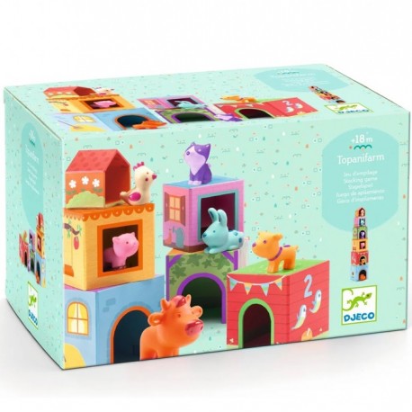 Joc de construit Topanifarm Djeco, de la 18 luni