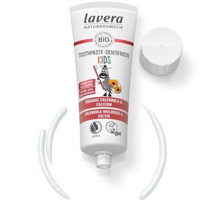 Pasta de dinti bio pt copii cu calciu, fara fluor 75ml Lavera