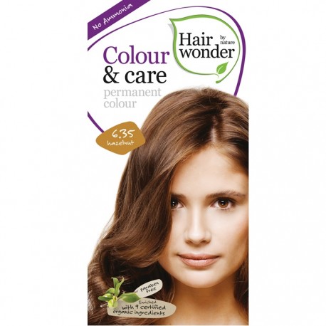 Vopsea permanenta fara amoniac Care Hazelnut 6.35 Colour Care Hairwonder