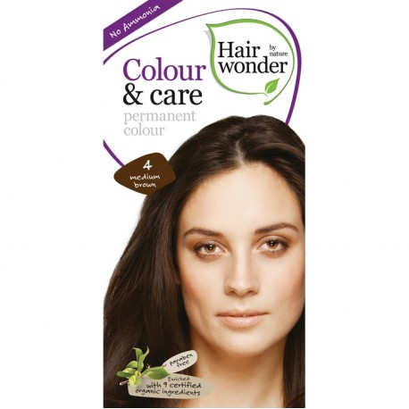 Vopsea permanenta fara amoniac Medium Brown 4 Colour Care Hairwonder