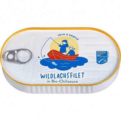 File de somon salbatic in sos eco de rosii cu chili 200g Hein Graetje