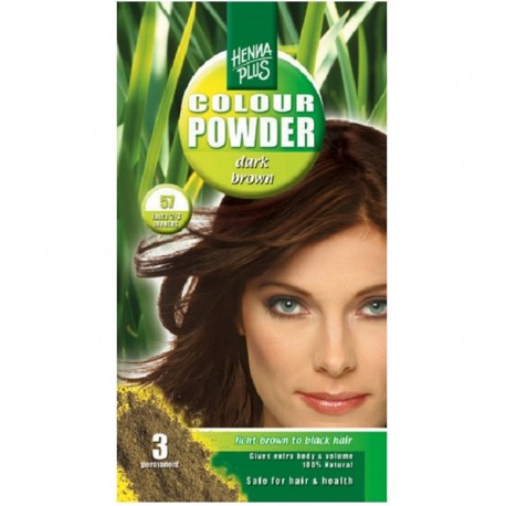 Pudra Henna Colour Powder Dark Brown 57 HennaPlus 100g