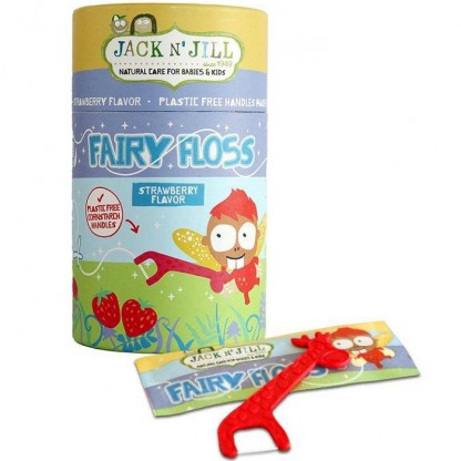 Ata dentara pt copii cu scobitori biodegradabile, aroma capsune, Jack n' Jill