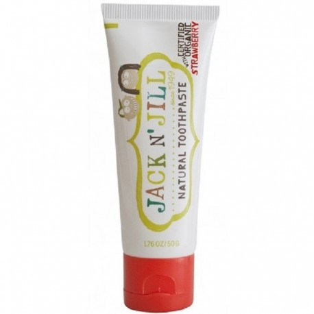 Pasta de dinti naturala pentru copii, cu capsune organice, fara fluor 50ml Jack n Jill