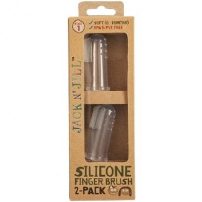 Periuta de dinti din silicon Degetar pentru 6-18 luni 2 buc Jack n Jill