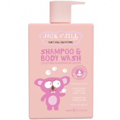 Sampon gel de dus pentru copii si piele sensibila Pink 300ml Jack n Jill