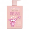 Sampon gel de dus pentru copii si piele sensibila Pink 300ml Jack n Jill