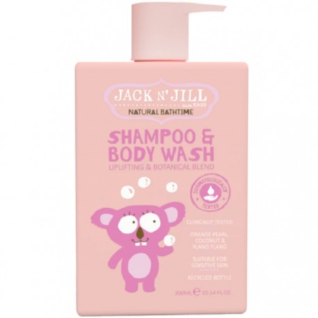 Sampon gel de dus pentru copii si piele sensibila Pink 300ml Jack n Jill