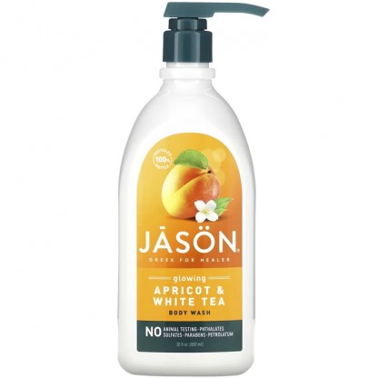 Gel de dus hidratant cu caise si ceai alb 900ml Jason Natural