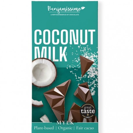 Ciocolata cu lapte de cocos bio 60g Benjamissimo