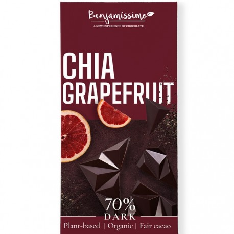 Ciocolata cu chia si grapefruit bio 60g Benjamissimo