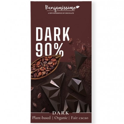 Ciocolata neagra 90% bio 60g Benjamissimo