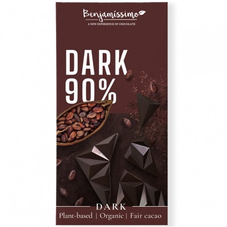 Ciocolata neagra 90% bio 60g Benjamissimo