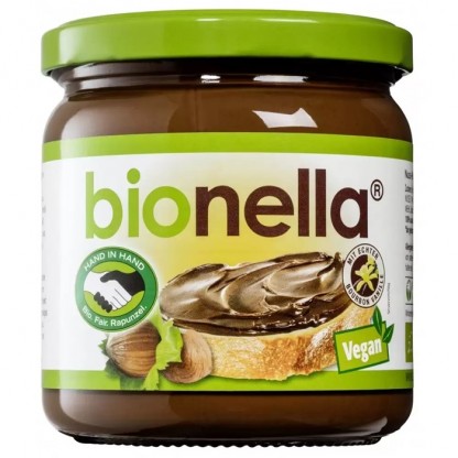 Crema vegana de alune cu ciocolata 400g Bionella by Rapunzel