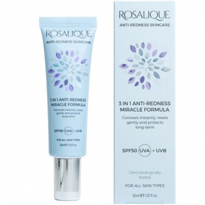 Crema Fond de ten anti-roseata, cuperoza cu Spf 50 Rosalique 30 ml