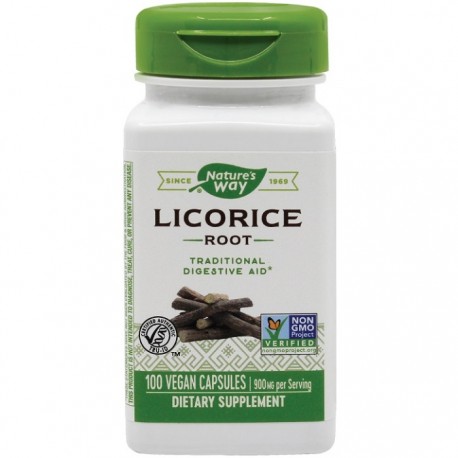 Licorice (Lemn-dulce) 450mg 100 capsule vegetale Nature's Way