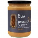 Crema de arahide crunchy bio, fara gluten, fara sare 500g Obio
