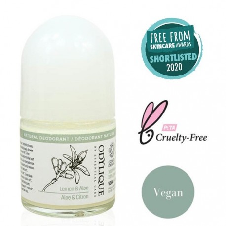 Deodorant roll on cu lamaie si aloe, bio vegan 50ml Odylique Organic
