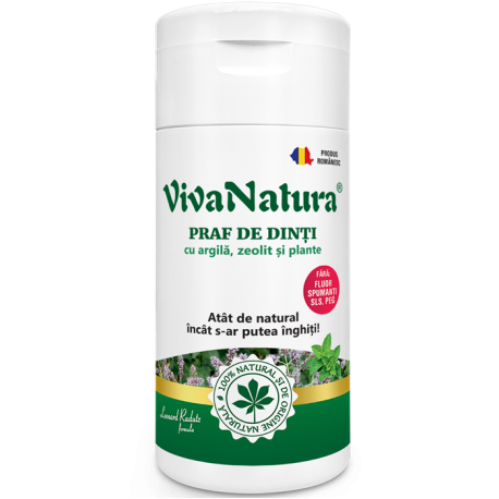 Praf de dinti cu argila, plante și zeolit, natural 75g GennaDent VivaNatura