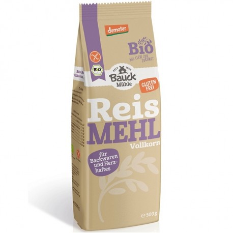 Faina integrala de orez bio, fara gluten 500g Bauckhof