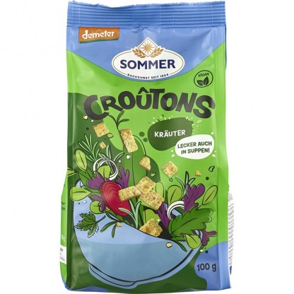 Crutoane vegane cu ierburi Demeter bio 100g Sommer-Co
