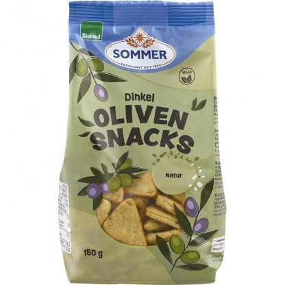 Snack vegan din spelta cu masline bio 150g Sommer-Co