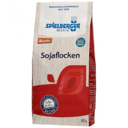 Fulgi de soia bio Demeter 500g Spielberger