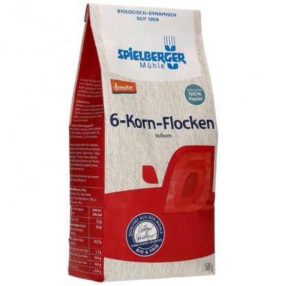 Fulgi din 6 cereale integrale bio, Demeter 500g Spielberger