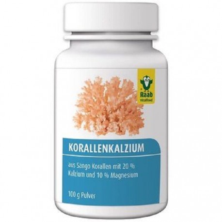 Calciu coral 600mg, 80 capsule naturale RAAB Vitalfood