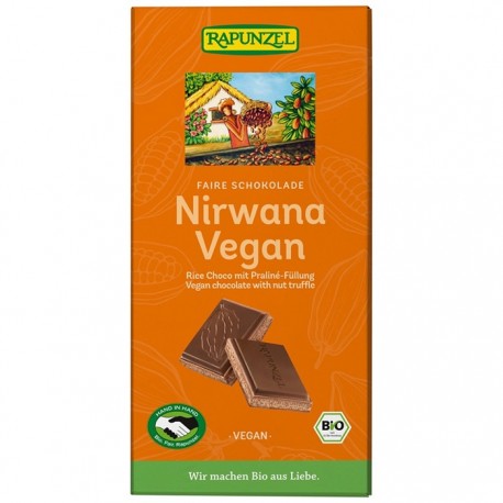 Ciocolata Nirwana cu alune, bio vegana 100g Rapunzel