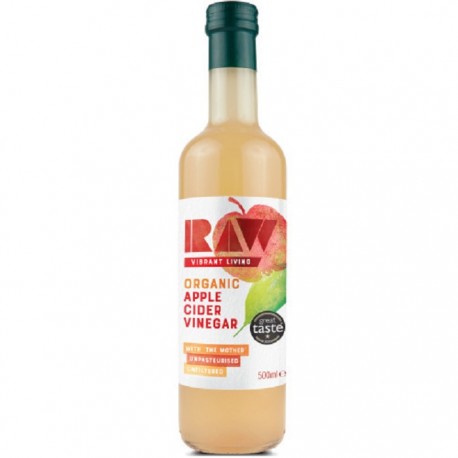 Otet din cidru de mere nefiltrat bio raw 500ml Raw Health