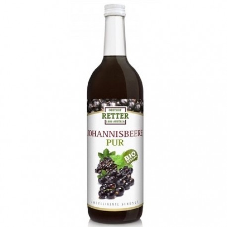 Suc de coacaze negre pur bio 750ml Retter
