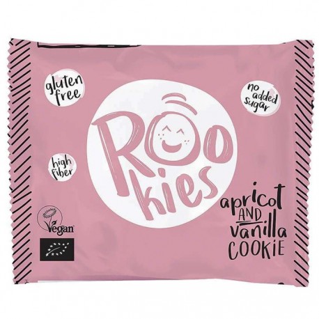 Cookie cu caise si vanilie bio 40g Rookies