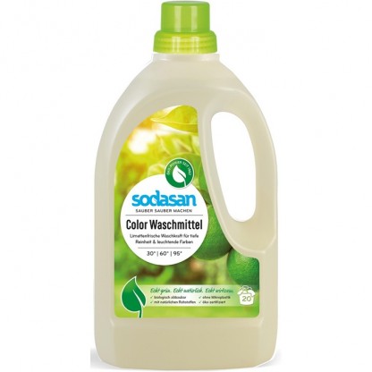 Detergent lichid pentru rufe colorate cu lime 1.5L Sodasan