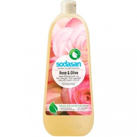 Sapun lichid cu trandafiri si masline bio 1000ml Sodasan