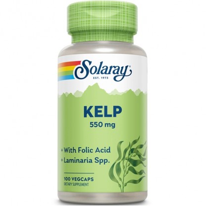 Kelp (sanatatea glandei tiroide) 550mg 100 capsule vegetale Solaray