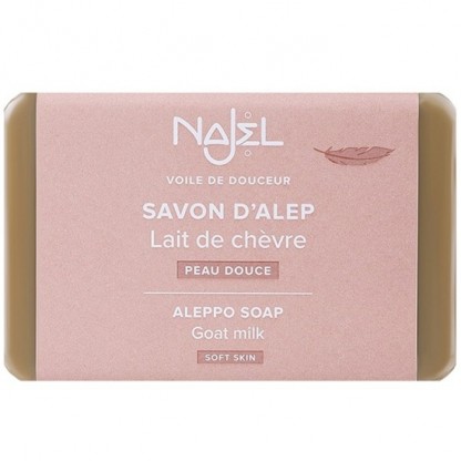Sapun de Alep cu lapte de capra, pentru piele acneica, sensibila 100g Najel