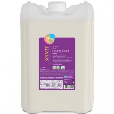 Detergent ecologic lichid pt rufe albe si colorate cu lavanda 10L Sonett