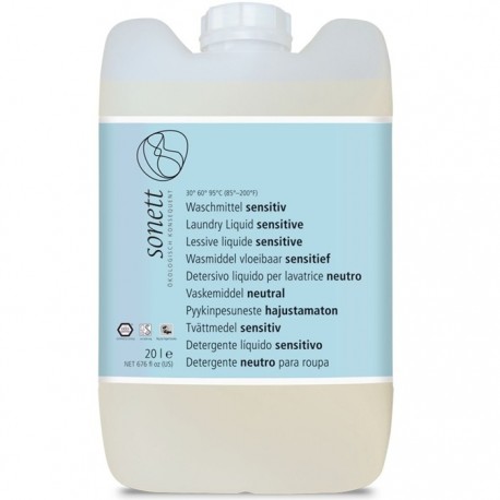 Detergent ecologic lichid rufe albe si colorate, Neutru fara parfum 20L Sonett