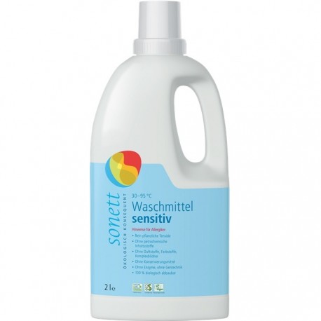 Detergent ecologic lichid rufe albe si colorate, Neutru fara parfum 2L Sonett