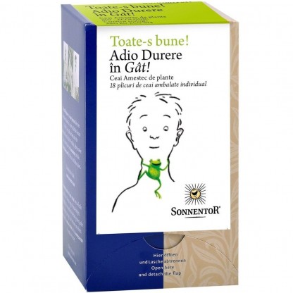 Ceai Toate-s bune. Adio durere in gat, bio 18 plicuri Sonnentor