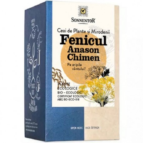 Ceai de Fenicul Anason si Chimen bio 18 Plicuri Sonnentor