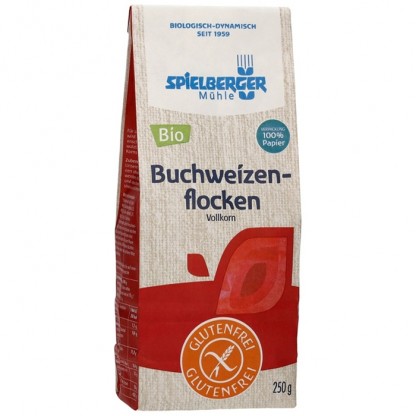 Fulgi de hrisca integrali bio, fara gluten 250g Spielberger