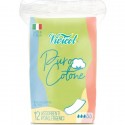 Absorbante din bumbac bio, fara aripioare 3 picaturi, 12 buc Vivicot