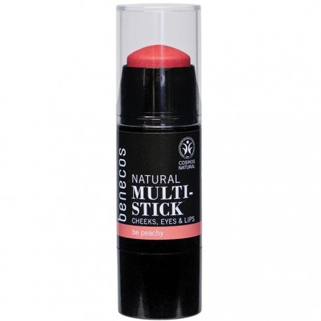 Fard, ruj si blush multi-stick natural 3in1 Be Peachy 4.8g Benecos