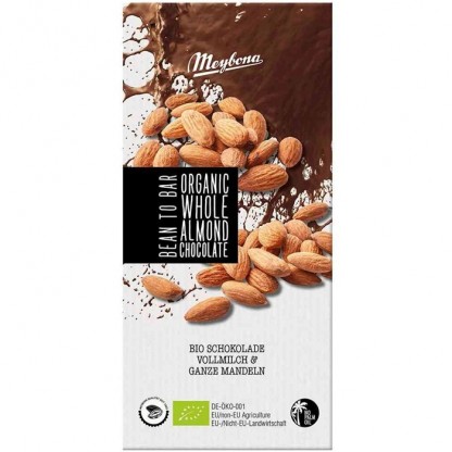 Ciocolata cu lapte si migdale bio 100g Meybona Organic