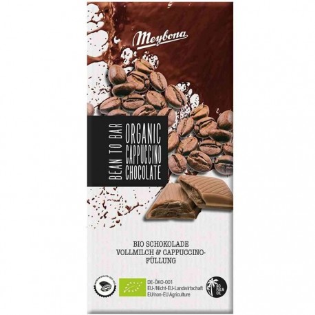 Ciocolata cu lapte si crema de cappuccino bio 100g Meybona Organic