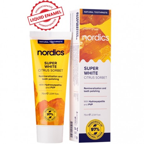 Pasta de dinti pentru albire cu citrice 75ml Nordics Oral Care