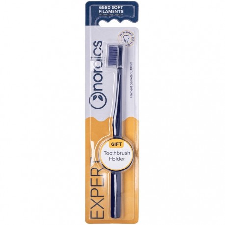 Periuta de dinti Expert 6580 filamente, moale, mov Nordics Oral Care